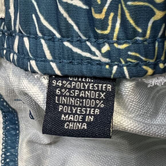 Reyn Spooner Swim Trunks Shorts Mens Medium Blue Pineapple Print Boardshorts - Picture 8 of 13